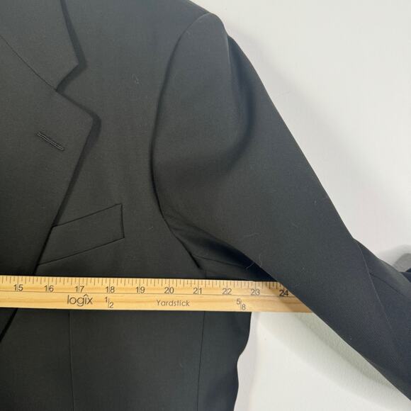 Hickey‎ Freeman Sportscoat Mens 44R Dark Brown Green Two Button 100% Wool Blazer - Picture 7 of 13